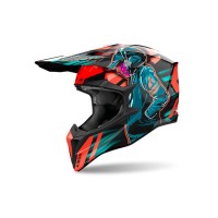 Кроссовый шлем Airoh Wraaap Cyber Oragne Gloss