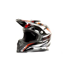 Шлем Кроссовый HIZER B6197 #3 (S) black/red/white