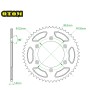 Звезда задняя 520-41 OTOM (KTM, GR7, Avantis, ZM) Стальная JTR897