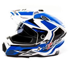 Шлем Эндуро HIZER J6802 #6 (XL) white/blue