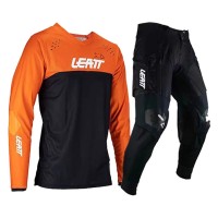 Костюм кросс-эндуро Leatt оранжевый - черный (стиль двуxцветный верх)