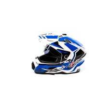 Шлем Эндуро HIZER J6802 #6 (L) white/blue