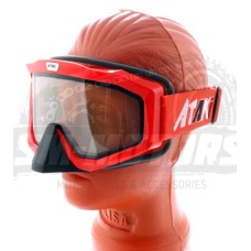 очки мотокросс (двойное стекло) Ataki HB-811  Красные