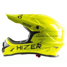 Шлем кроссовый HIZER J6805 #1 (XL) lemon/green