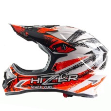 Шлем кроссовый HIZER J6805 #1 (XL) black/white/orange