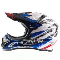 Шлем кроссовый HIZER J6805 #1 (L) black/white/blue