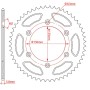 Звезда задняя 520-49 OTOM (KTM, GR7, Avantis, ZM) Стальная JTR897