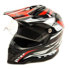 Шлем эндуро HIZER B6197-1 #2 (L) black/red/white