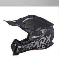 Шлем кроссовый Sparx Raptor River ( Черно-Серый матовый )