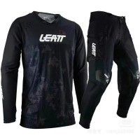 Костюм кросс-эндуро Leatt черный (стиль треугольники)