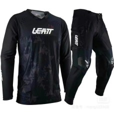 Костюм кросс-эндуро Leatt черный (стиль треугольники)