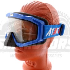 очки мотокросс (двойное стекло) Ataki HB-811 Синие