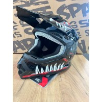 Шлем Детский эндуро Sparx Jet Monster ( WS-905 )  (черный люминесцентный)