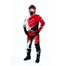 Комплект мотоэкипировки (костюм) Extreme Moto красный