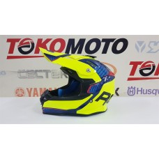 Шлем кроссовый ROCKOT RM-217 Evo GL (желтый/черный/красный глянцевый)